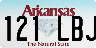 AR license plate 121LBJ