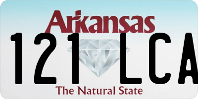 AR license plate 121LCA