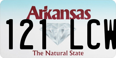 AR license plate 121LCW