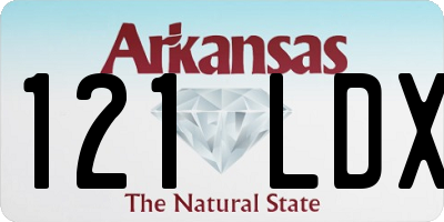 AR license plate 121LDX
