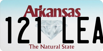 AR license plate 121LEA