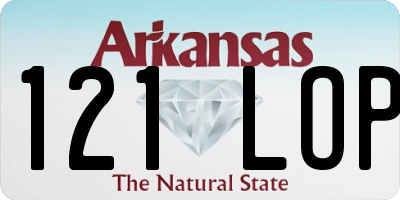 AR license plate 121LOP