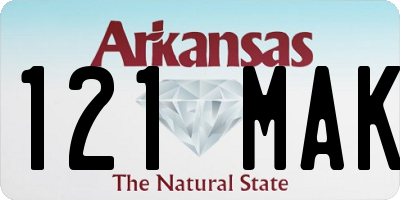 AR license plate 121MAK