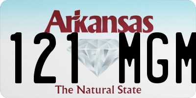 AR license plate 121MGM