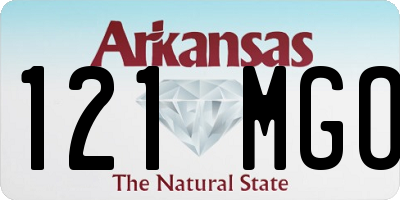 AR license plate 121MGO