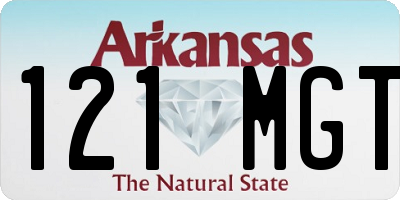 AR license plate 121MGT