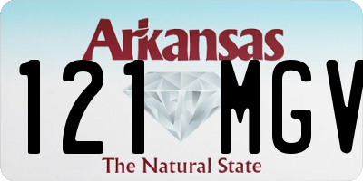 AR license plate 121MGV