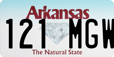 AR license plate 121MGW