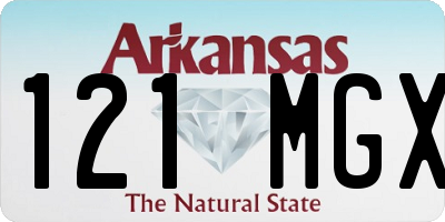 AR license plate 121MGX