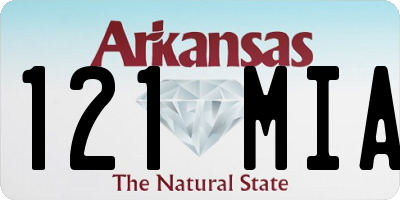 AR license plate 121MIA