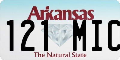AR license plate 121MIC