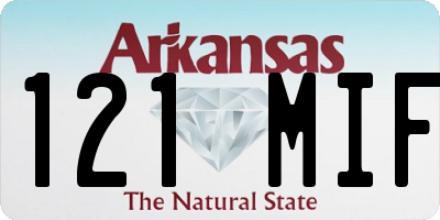 AR license plate 121MIF