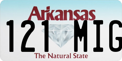 AR license plate 121MIG