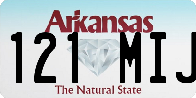 AR license plate 121MIJ