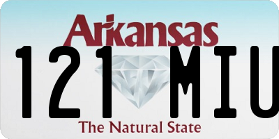 AR license plate 121MIU