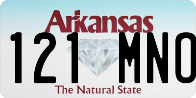 AR license plate 121MNO