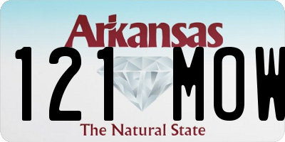 AR license plate 121MOW