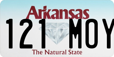 AR license plate 121MOY