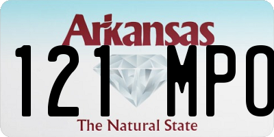 AR license plate 121MPO