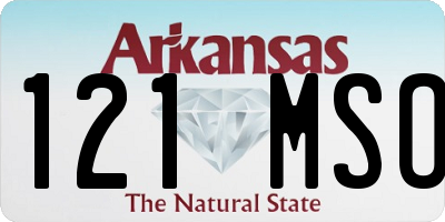 AR license plate 121MSO