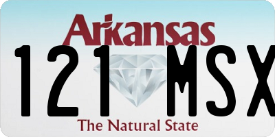AR license plate 121MSX
