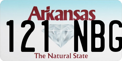 AR license plate 121NBG
