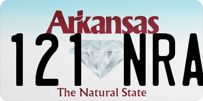 AR license plate 121NRA