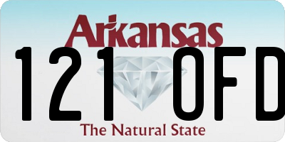 AR license plate 121OFD