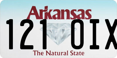 AR license plate 121OIX