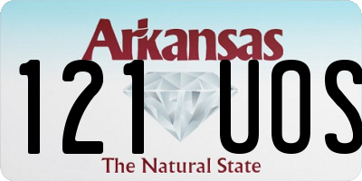 AR license plate 121UOS