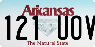 AR license plate 121UOV