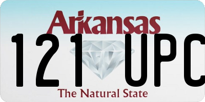 AR license plate 121UPC