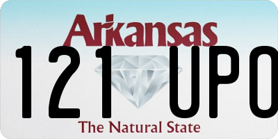 AR license plate 121UPO