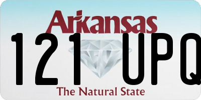 AR license plate 121UPQ