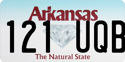 AR license plate 121UQB