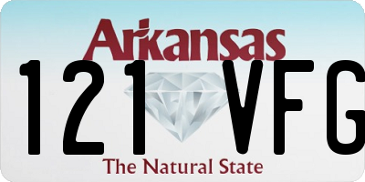 AR license plate 121VFG