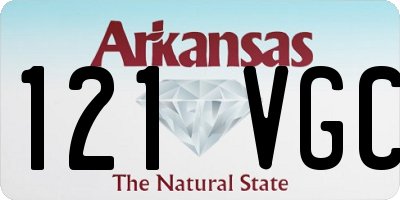 AR license plate 121VGC