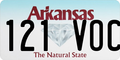 AR license plate 121VOC