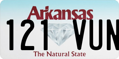 AR license plate 121VUN