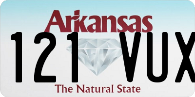 AR license plate 121VUX