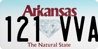 AR license plate 121VVA