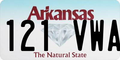 AR license plate 121VWA
