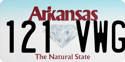 AR license plate 121VWG