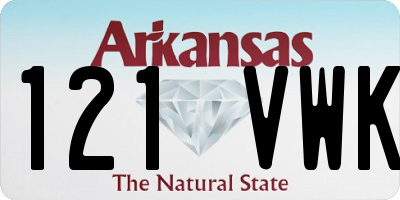 AR license plate 121VWK