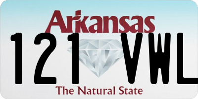 AR license plate 121VWL