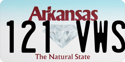 AR license plate 121VWS