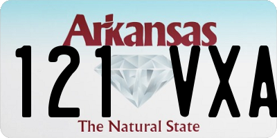 AR license plate 121VXA