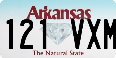 AR license plate 121VXM