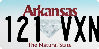 AR license plate 121VXN