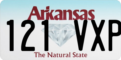 AR license plate 121VXP